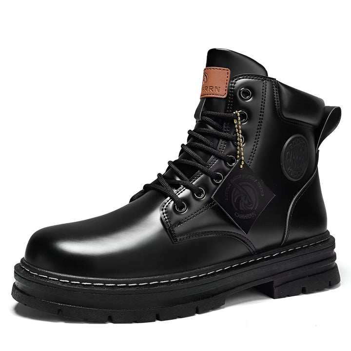 Men's Lace-Up Winter Boots - Waterproof Lug Sole