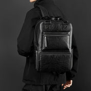 Men's Laptop Backpack - Large Capacity with Multiple Compartments - Black