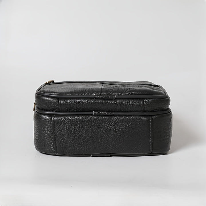 Men's Leather Crossbody Bag - Professional Shoulder Bag