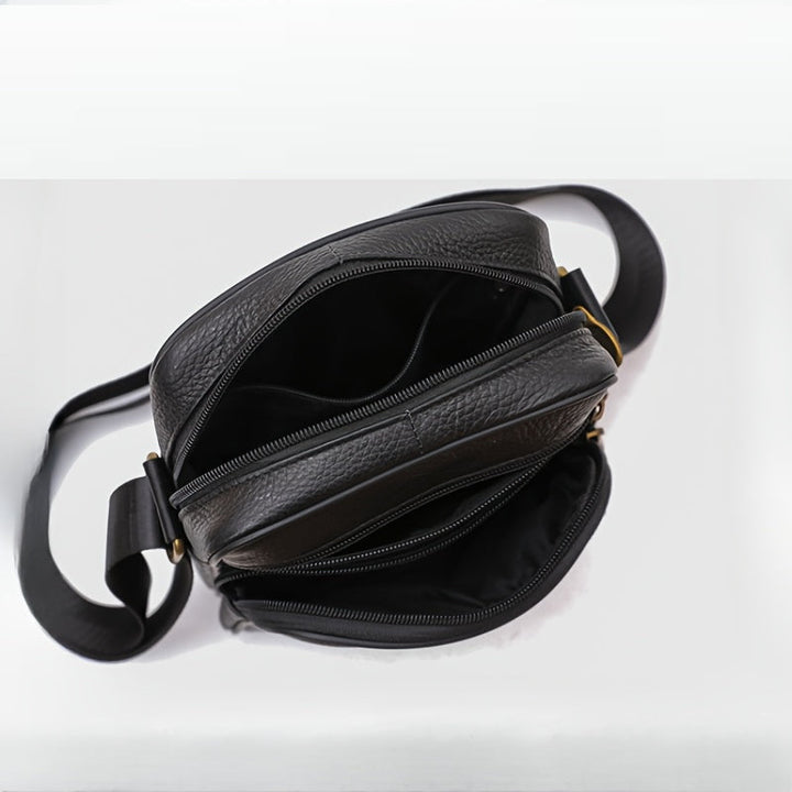Men's Leather Crossbody Bag - Professional Shoulder Bag
