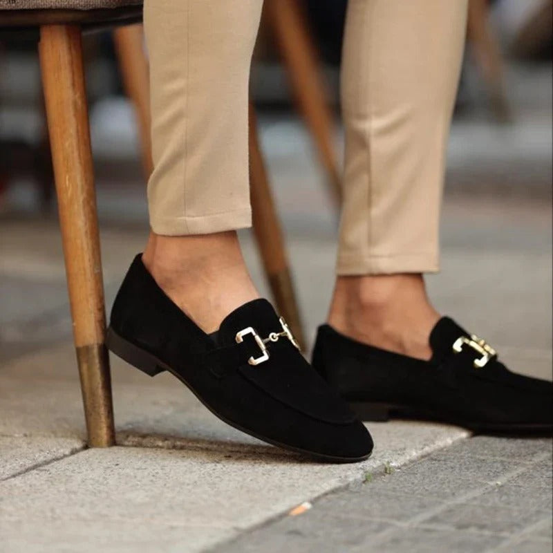 Men's Leather Loafers - Classic Slip-On Shoes