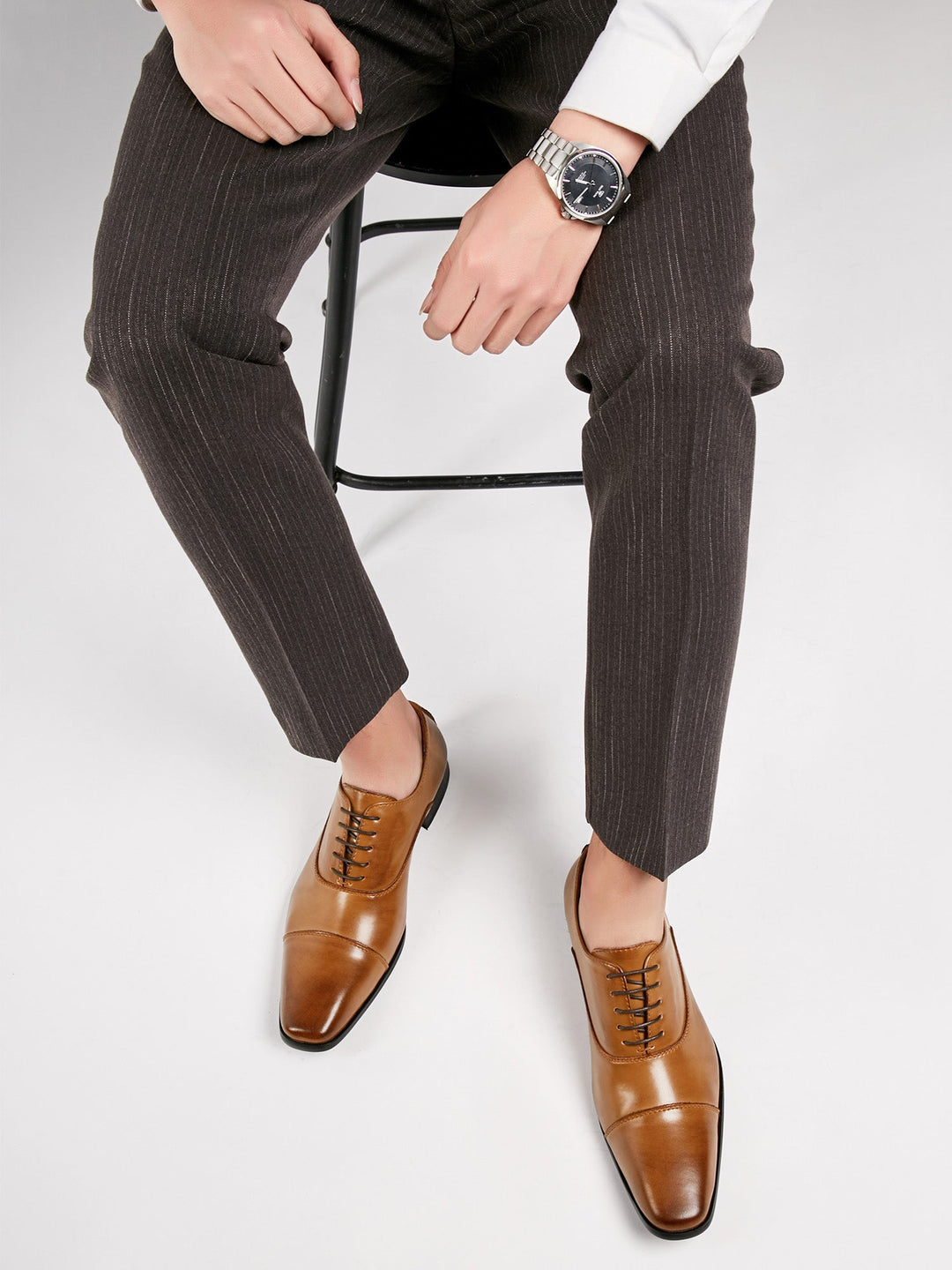Men's Leather Oxford Dress Shoes - Polished Classic Formal