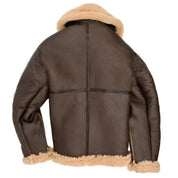 Men's Leather Pilot Jacket - Classic Sherpa Lined