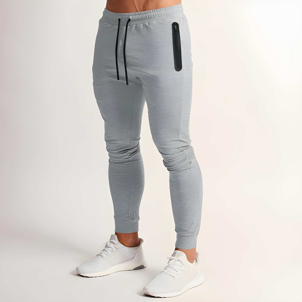 Men's Lightweight Athletic Shorts - Quick-Dry Slim Fit - Grey