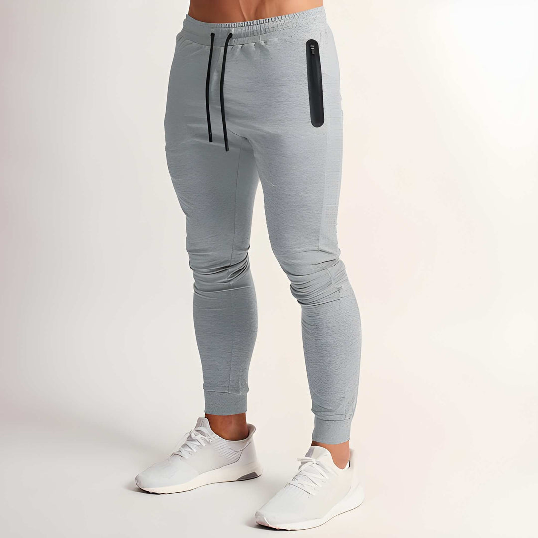 Men's Lightweight Athletic Shorts - Quick-Dry Slim Fit - Grey