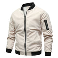 Men's Lightweight Bomber Jacket - Windproof Casual Jacket with Pockets