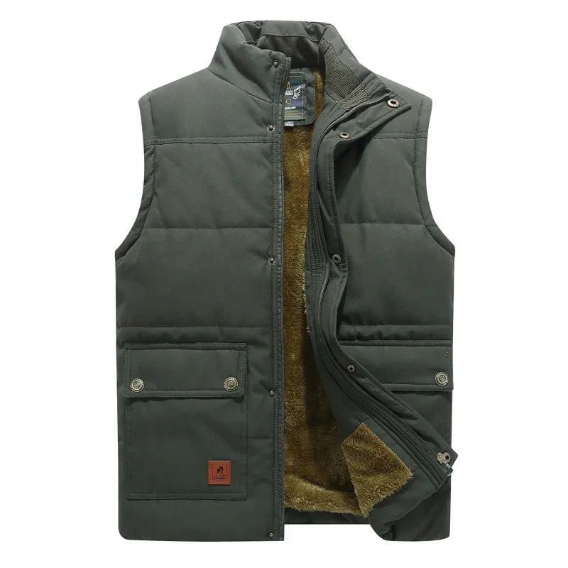 Men's Lightweight Insulated Vest - Functional Workwear - Green