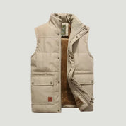 Men's Lightweight Insulated Vest - Functional Workwear - Khaki