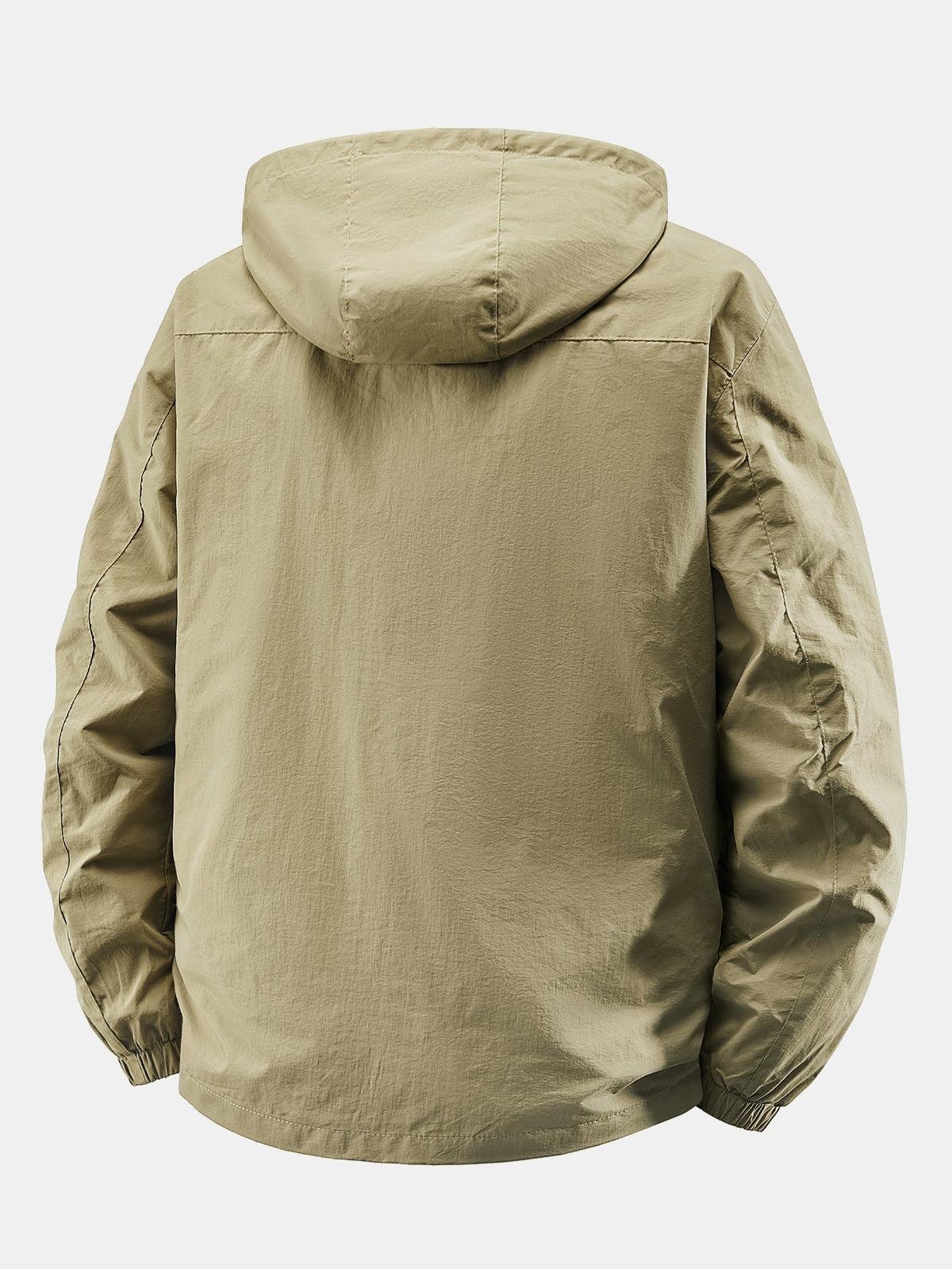 Men's Lightweight Nylon Windbreaker Jacket – Relaxed Fit Zip-Up