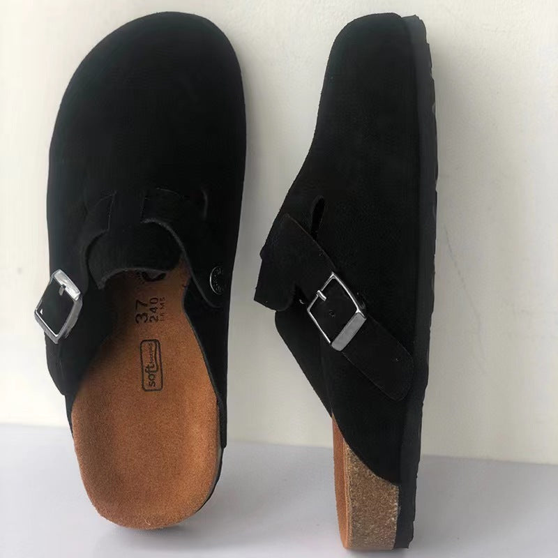 Men's Lightweight Slippers - Soft Sole Casual Comfort Shoes - Black