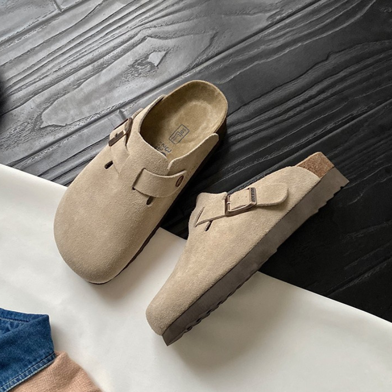 Men's Lightweight Slippers - Soft Sole Casual Comfort Shoes - Grey