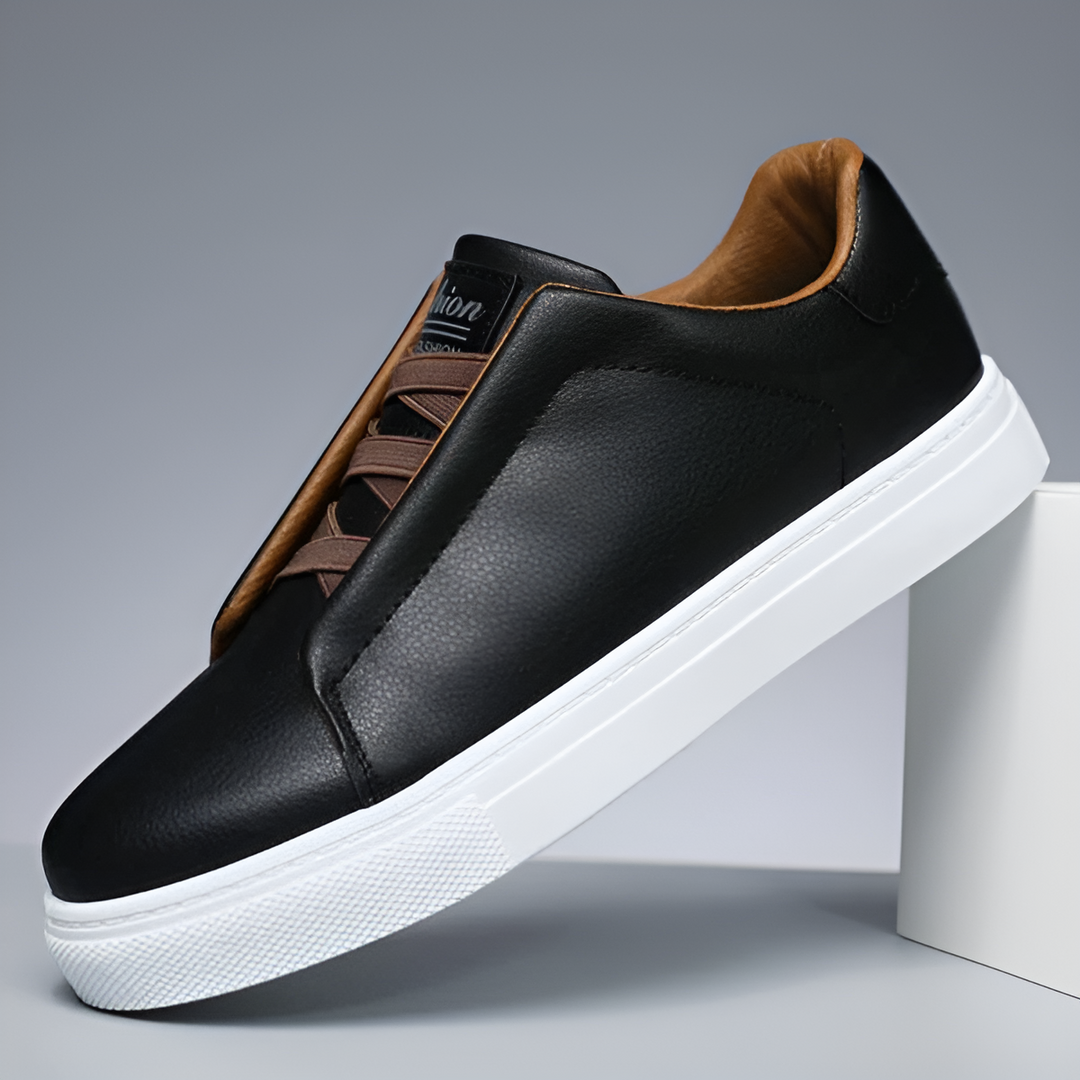 Men's Lightweight Sneakers - Casual Comfort & Grip - Black