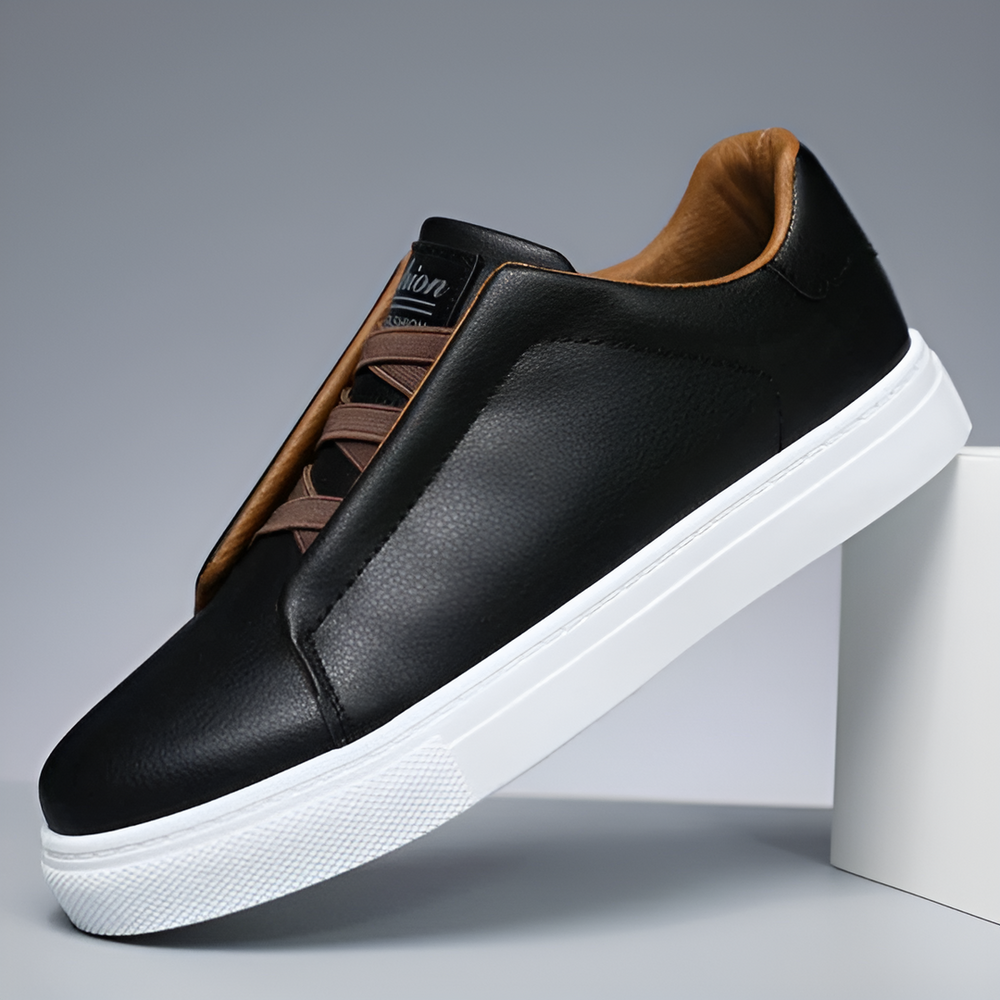 Men's Lightweight Sneakers - Casual Comfort & Grip - Black