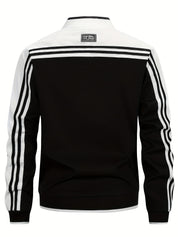 Men's Lightweight Sportvest Baseball Collar - Striped Sleeves