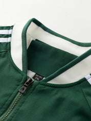 Men's Lightweight Sportvest Baseball Collar - Striped Sleeves