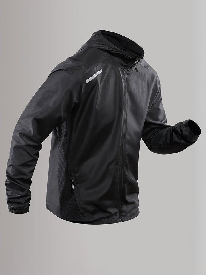 Men's Lightweight Windbreaker Jacket - Reflective & Breathable