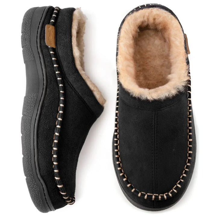 Men's Loafers - Soft Comfort Slip-On Shoes - Black