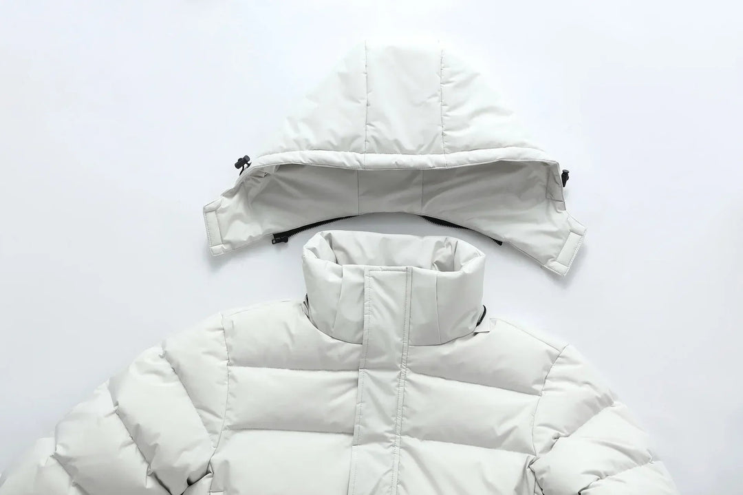 Men's Long Parka Jacket - Warm Winter Coat with Hood