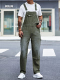 Men's Loose Fit Cargo Overalls - All-Season Work Wear