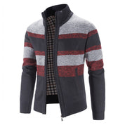 Men's Open Front Cardigan - Knit Vest Casual - Burgundy