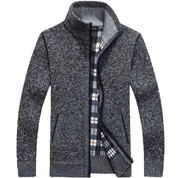 Men's Open Front Cardigan - Knit Vest Casual - Charcoal