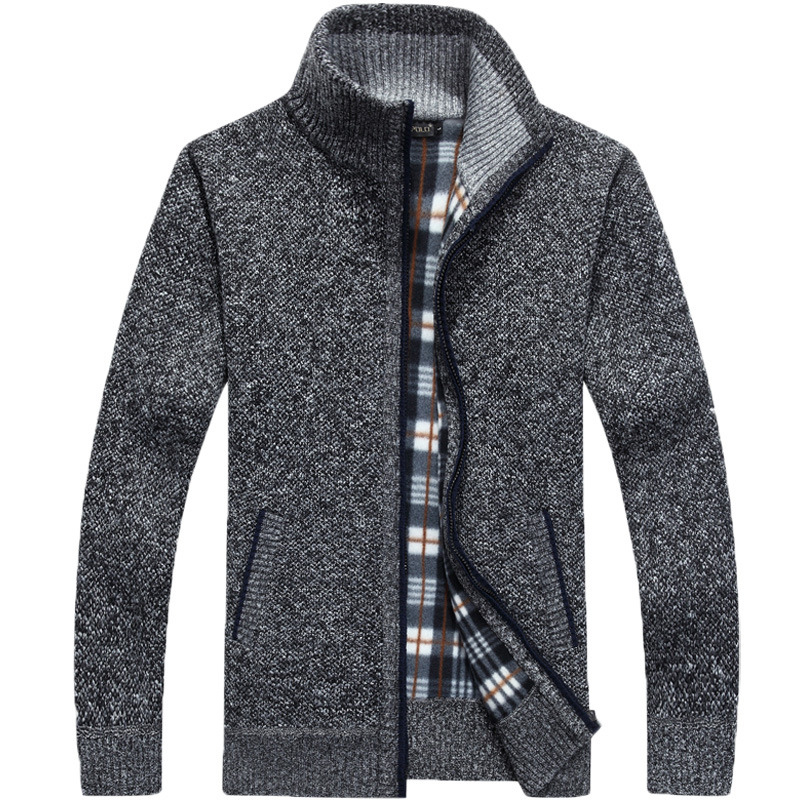 Men's Open Front Cardigan - Knit Vest Casual - Charcoal