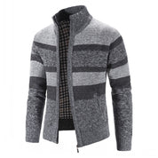 Men's Open Front Cardigan - Knit Vest Casual - Dark Grey