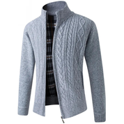 Men's Open Front Cardigan - Knit Vest Casual - Grey