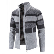 Men's Open Front Cardigan - Knit Vest Casual - Light Grey