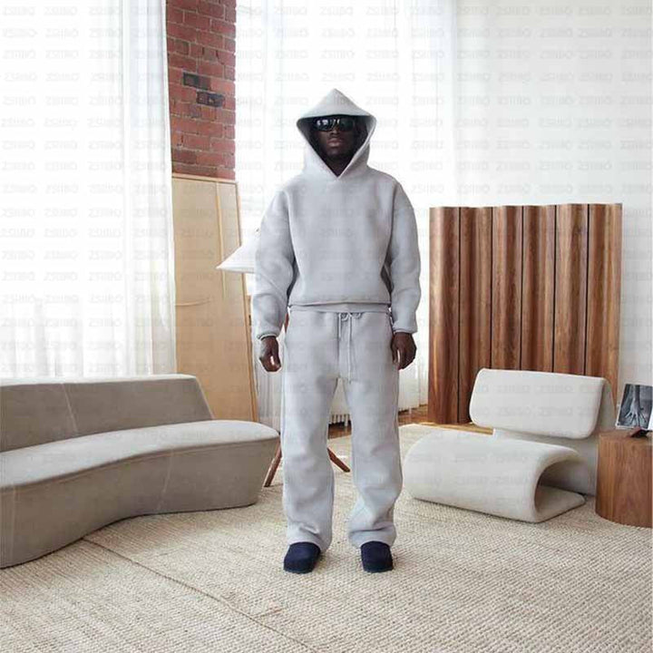 Men's Oversized Long Sleeve Set - Winter - Grey