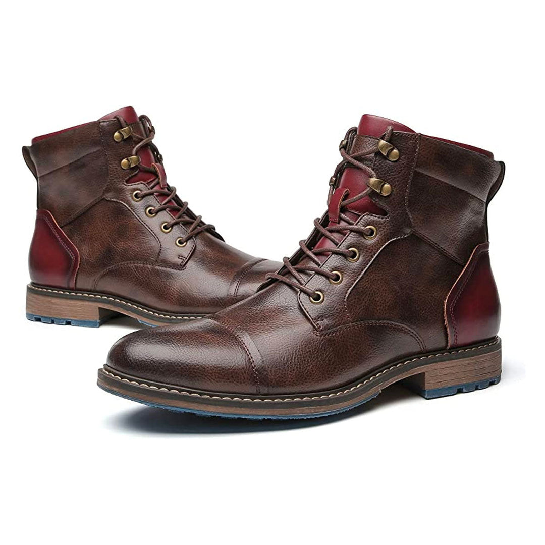 Men's Oxford Leather Dress Shoes - Classic Brown