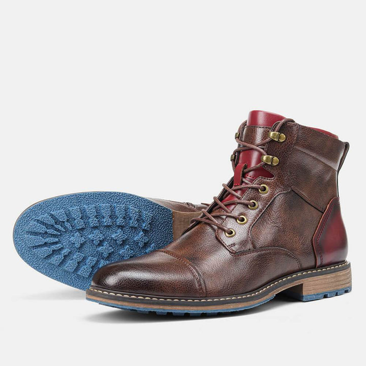 Men's Oxford Leather Dress Shoes - Classic Brown