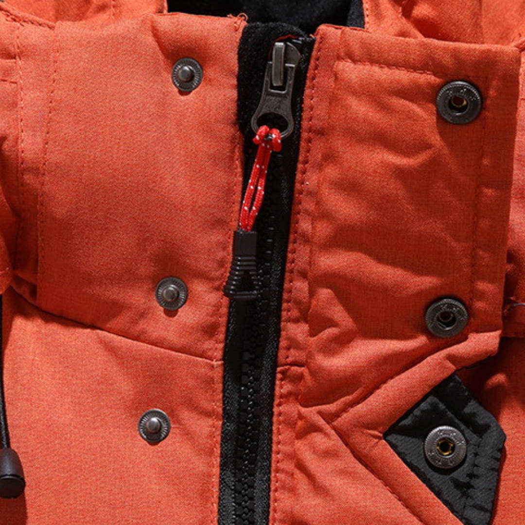 Men's Padded Winter Jacket - Warm Ski Coat
