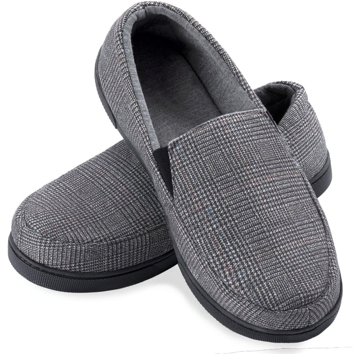 Men's Plaid Loafers with Slip-Resistant Sole