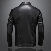 Men's PU Leather Jacket - Classic Biker Style