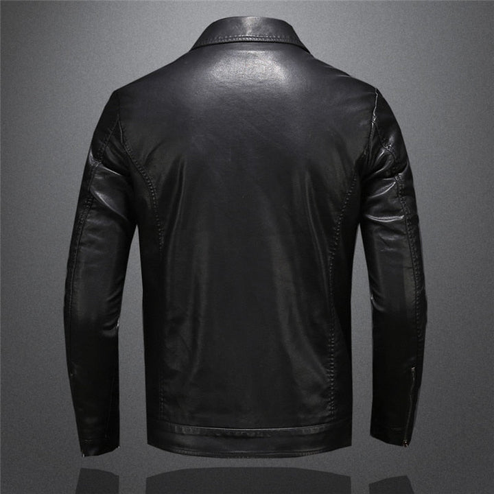 Men's PU Leather Jacket - Classic Biker Style