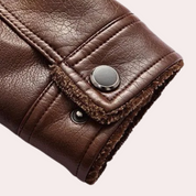 Men's PU Leather Winter Jacket - Classic Timeless Style