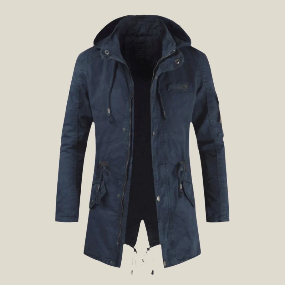 Men's Quilted Puffer Jacket - Warm Comfort & Modern Style - Blue