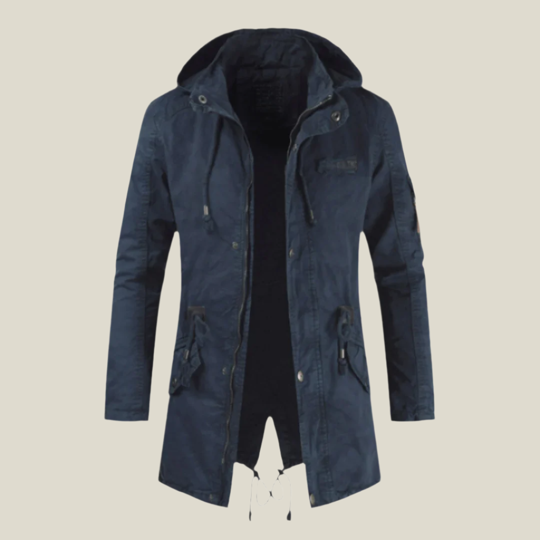 Men's Quilted Puffer Jacket - Warm Comfort & Modern Style - Blue