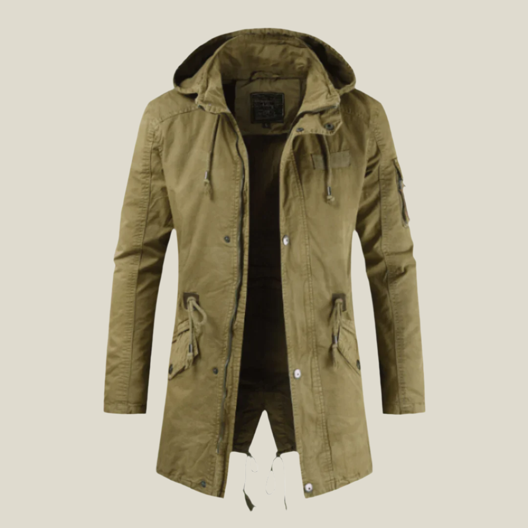 Men's Quilted Puffer Jacket - Warm Comfort & Modern Style - Brown