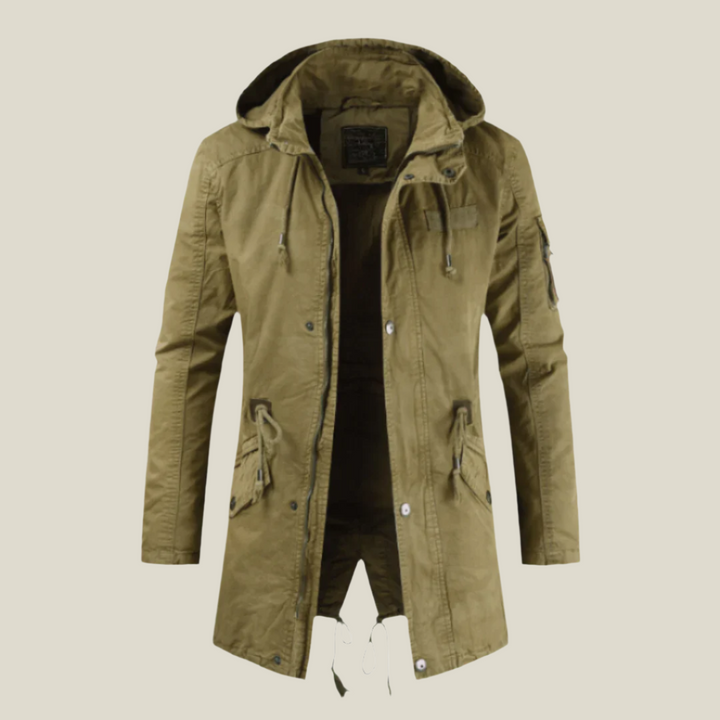 Men's Quilted Puffer Jacket - Warm Comfort & Modern Style - Brown