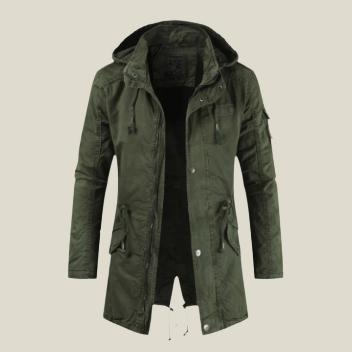 Men's Quilted Puffer Jacket - Warm Comfort & Modern Style - Green