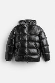 Men's Quilted Winter Jacket - Lightweight Warmth - Black