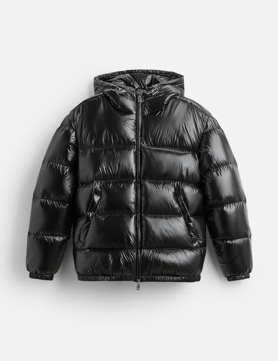 Men's Quilted Winter Jacket - Lightweight Warmth - Black