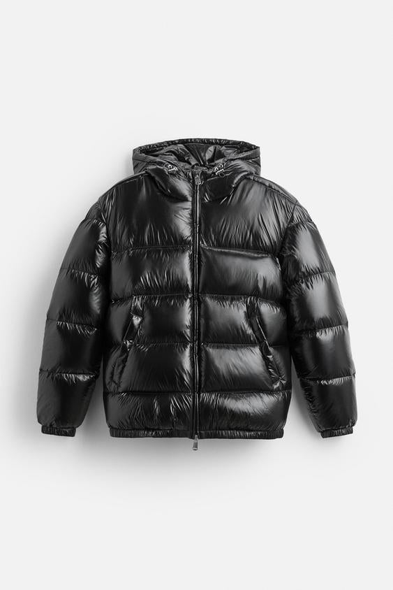 Men's Quilted Winter Jacket - Lightweight Warmth - Black
