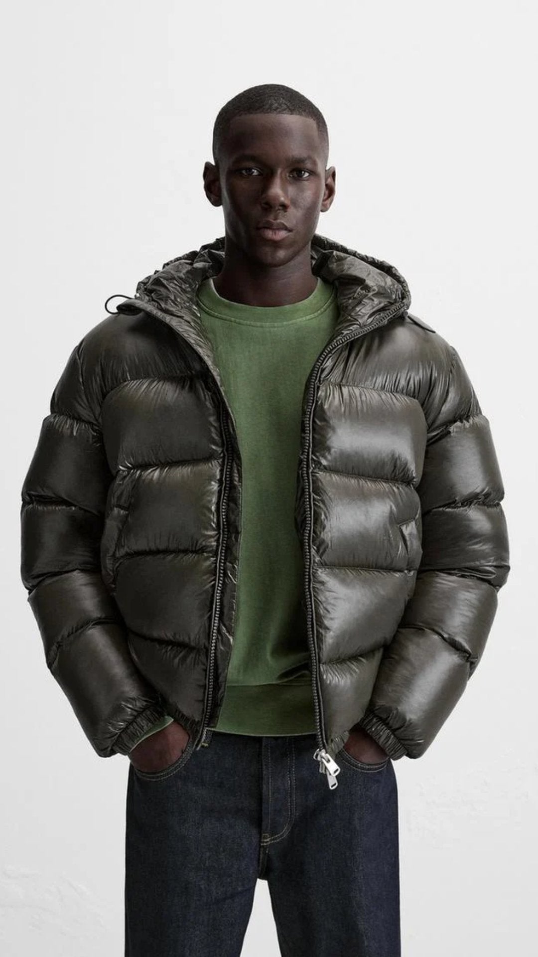 Men's Quilted Winter Jacket - Lightweight Warmth