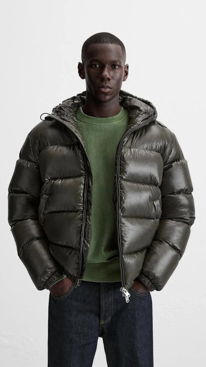 Men's Quilted Winter Jacket - Lightweight Warmth