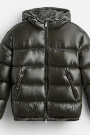 Men's Quilted Winter Jacket - Lightweight Warmth - Green