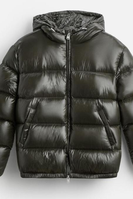 Men's Quilted Winter Jacket - Lightweight Warmth - Green