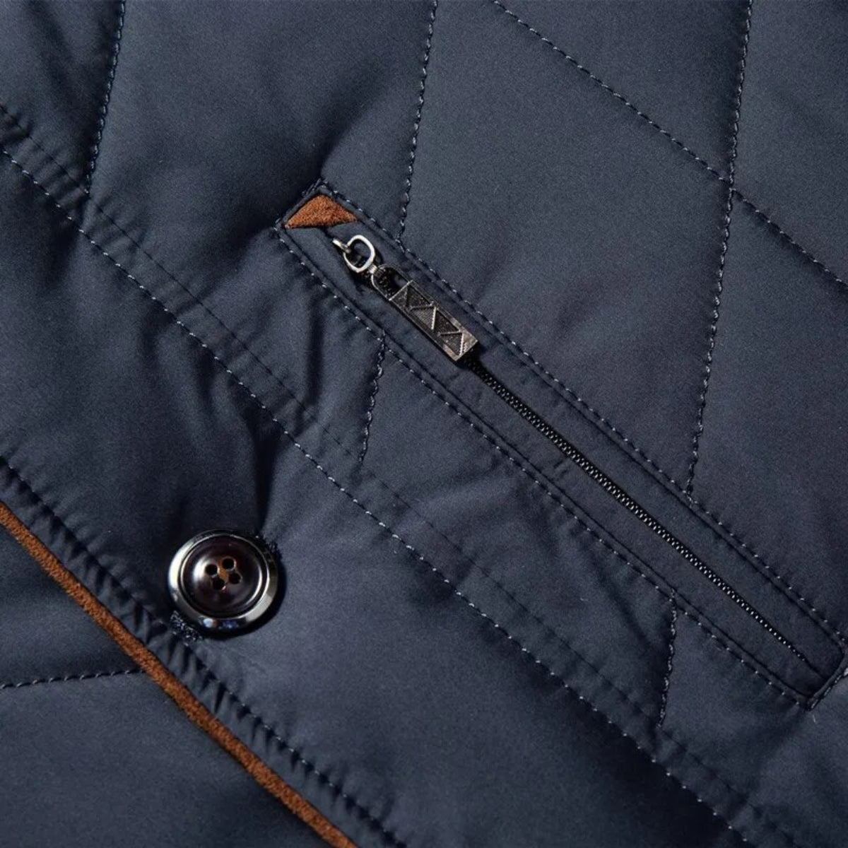 Men's Quilted Winter Jacket - Warm & Functional Design